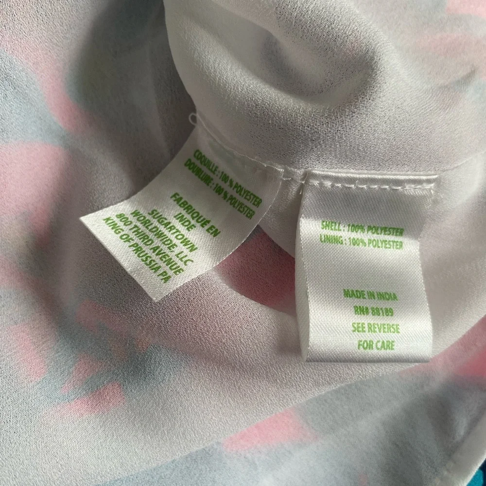 NWOT Lilly Pulitzer Medium Dress Floral Long Sleeve V-Neck - Picture 10 of 13